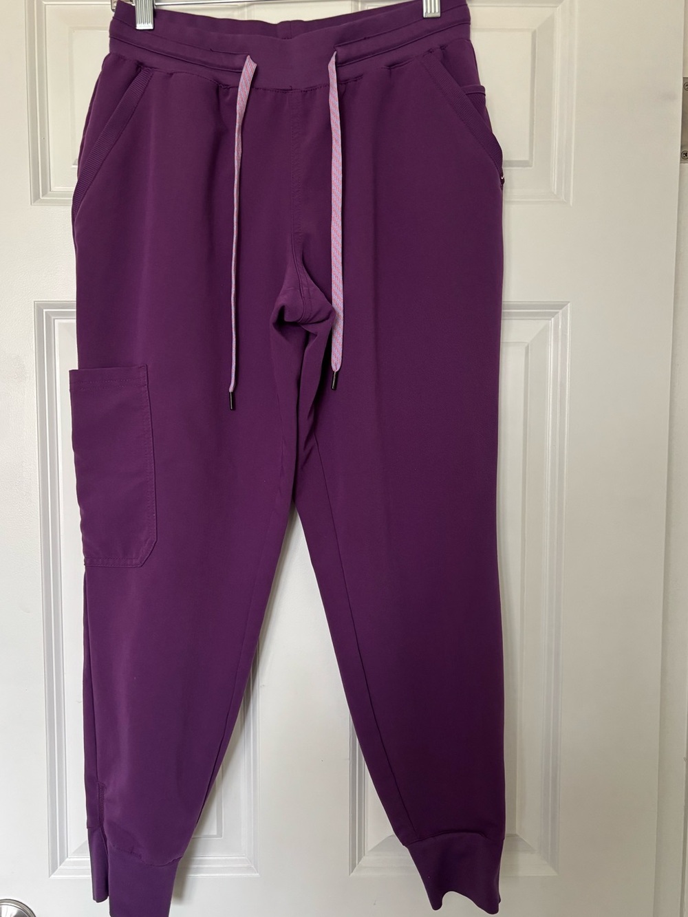 Women’s Jaanuu Eggplant Purple Jogger Scrub Pants with Drawstring